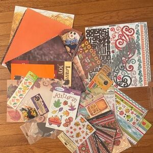 Autumn Themed Scrapbook Paper Set